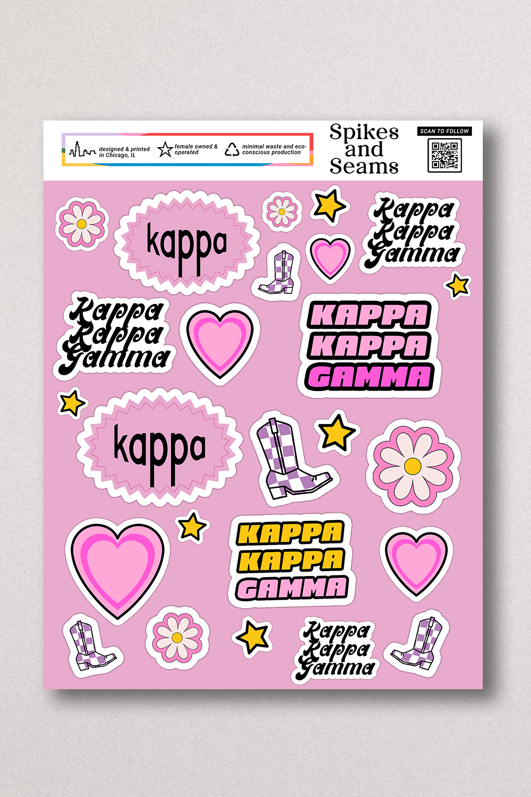 Sticker Sheet #12 - Kappa Kappa Gamma