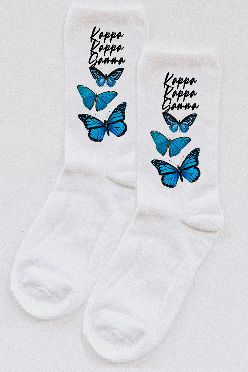 Butterfly socks - Kappa Kappa Gamma