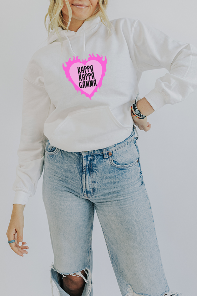 Flaming Heart hoodie - Kappa Kappa Gamma
