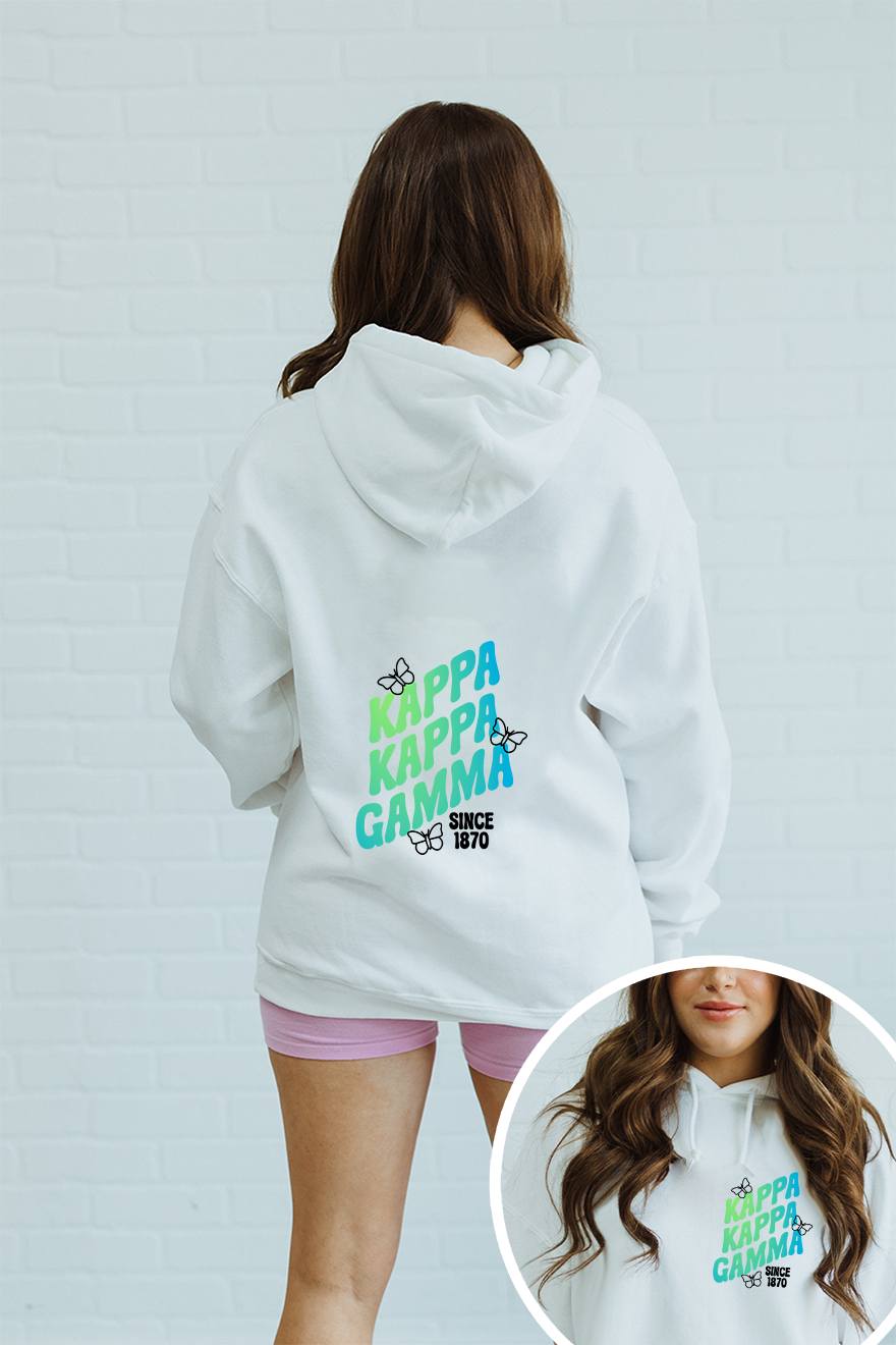 Green Gradient hoodie - Kappa Kappa Gamma