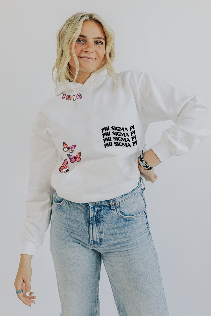 Butterfly Est. hoodie - Phi Sigma Pi
