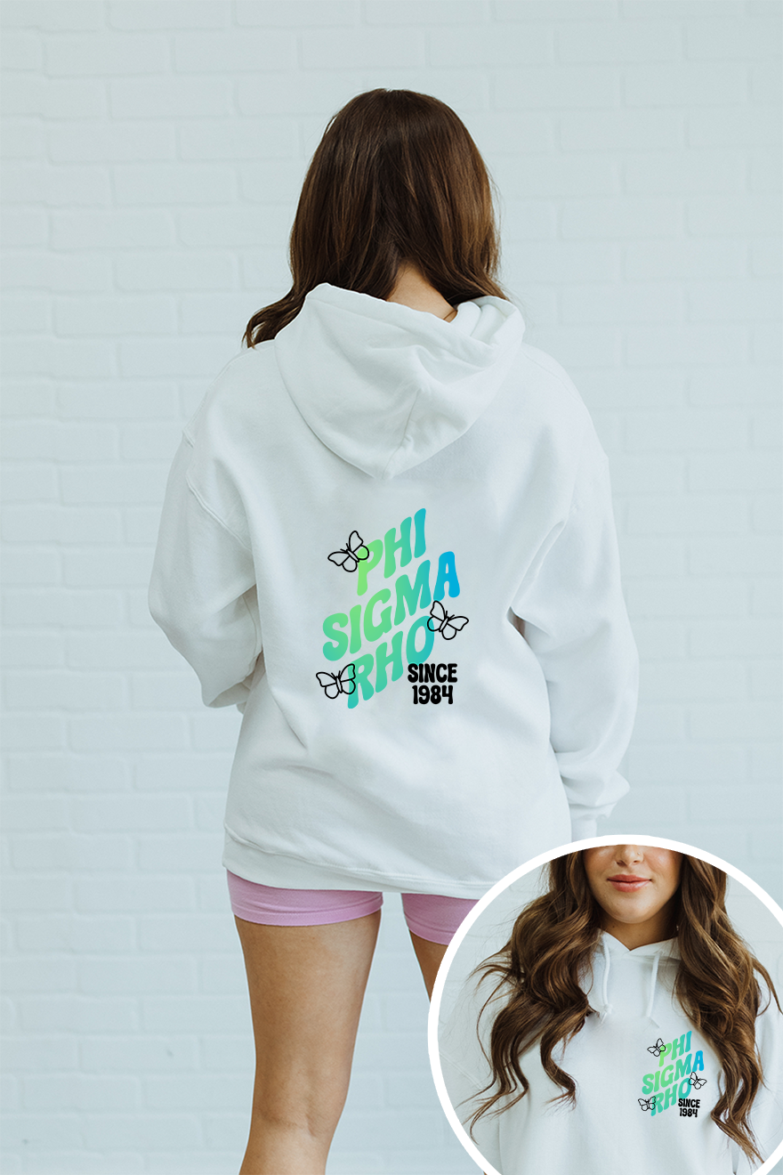 Green Gradient hoodie - Phi Sigma Rho