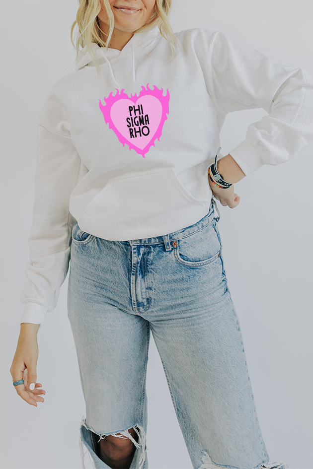 Flaming Heart hoodie - Phi Sigma Rho