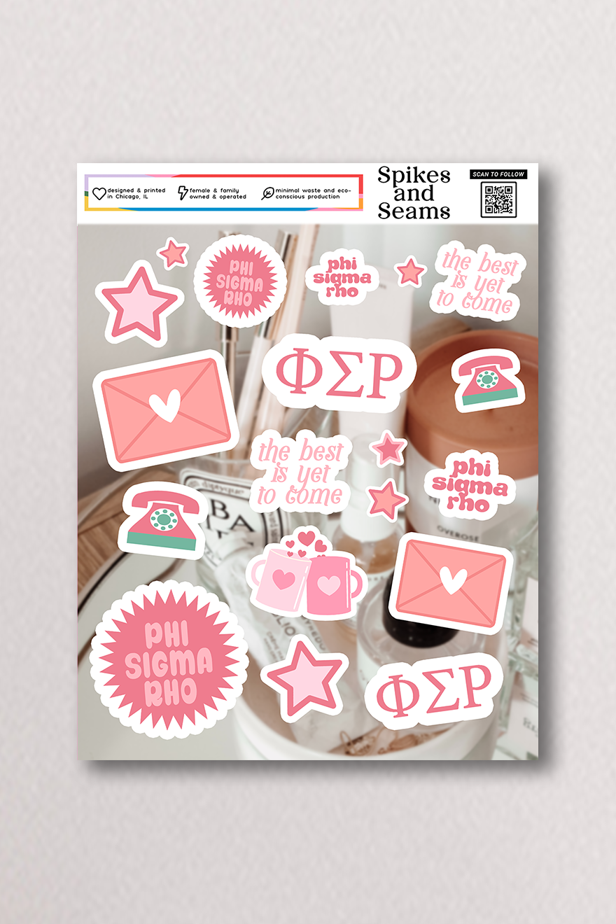Sticker Sheet #17 - Phi Sigma Rho – Spikes and Seams Greek