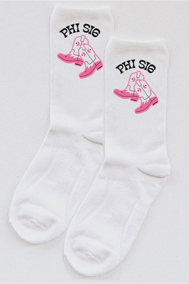Cowboy Boots socks - Phi Sig