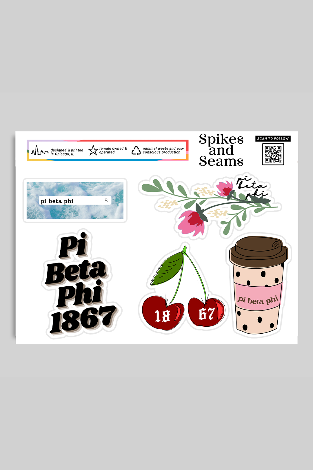 Sticker Sheet #4 - Pi Beta Phi