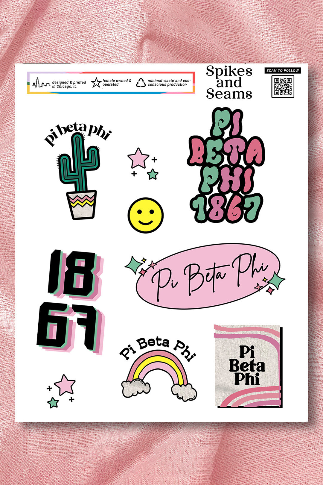 Sticker Sheet #6 - Pi Beta Phi