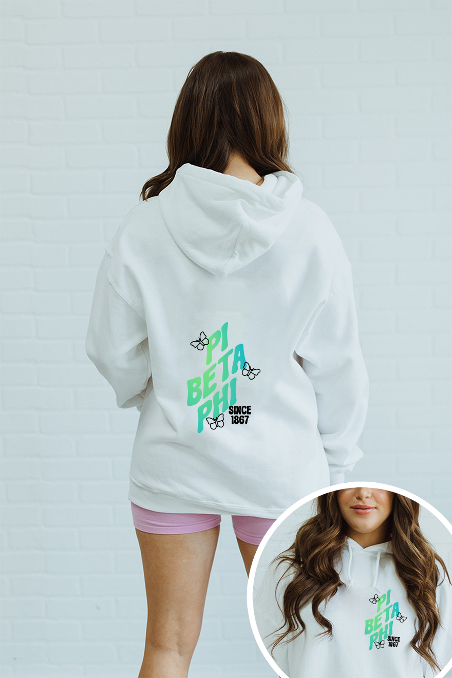 Green Gradient hoodie - Pi Beta Phi