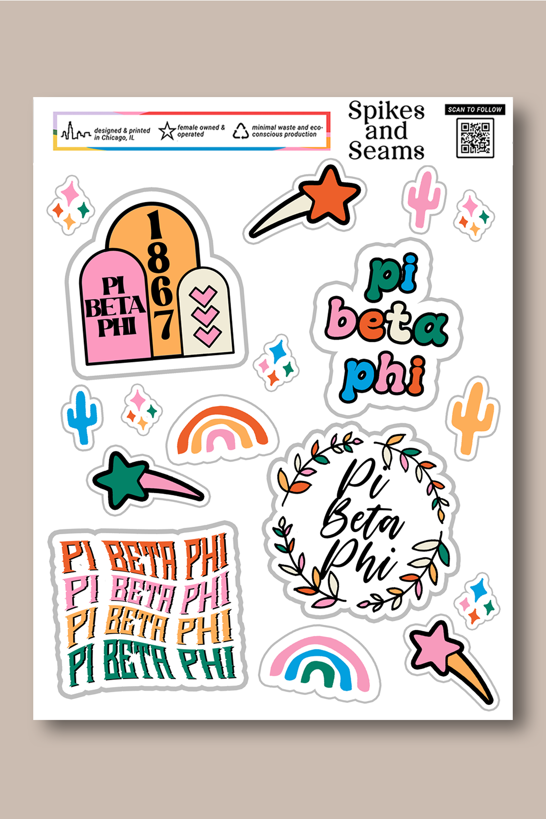 Sticker Sheet #8 - Pi Beta Phi