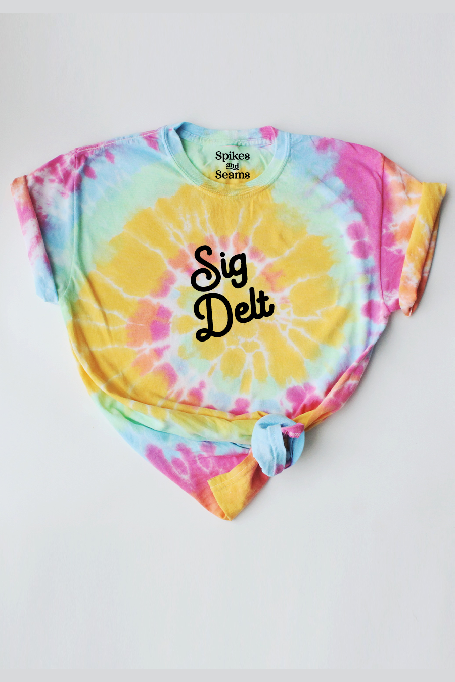 Tie Dye script tee - Sig Delt