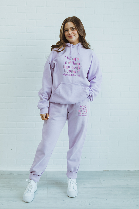 What's the Best That Could Happen? sweatsuit - Lilac