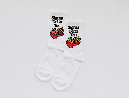 Strawberry Sorority socks - Spikes and Seams Greek