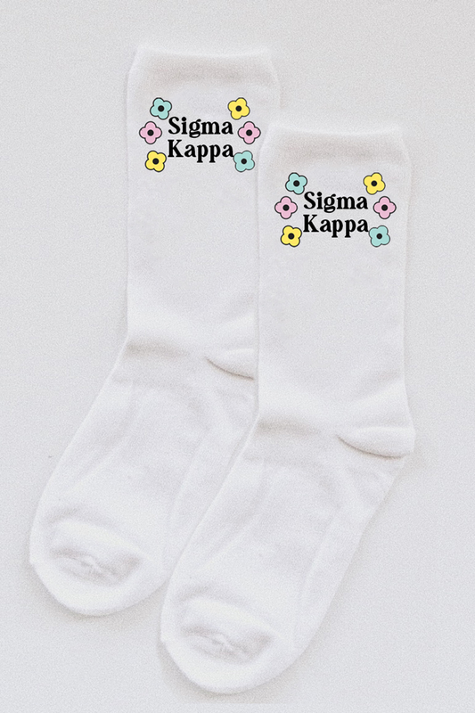 floral Sorority socks - Spikes and Seams Greek