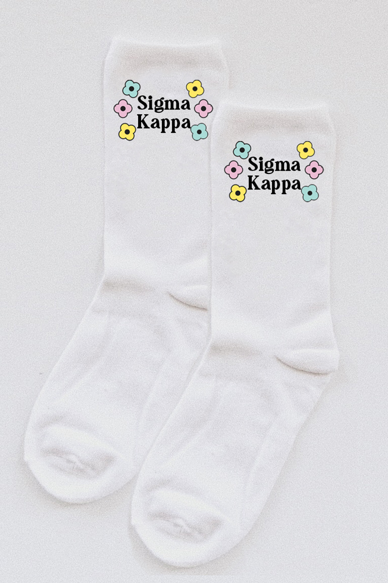 Floral Sorority socks