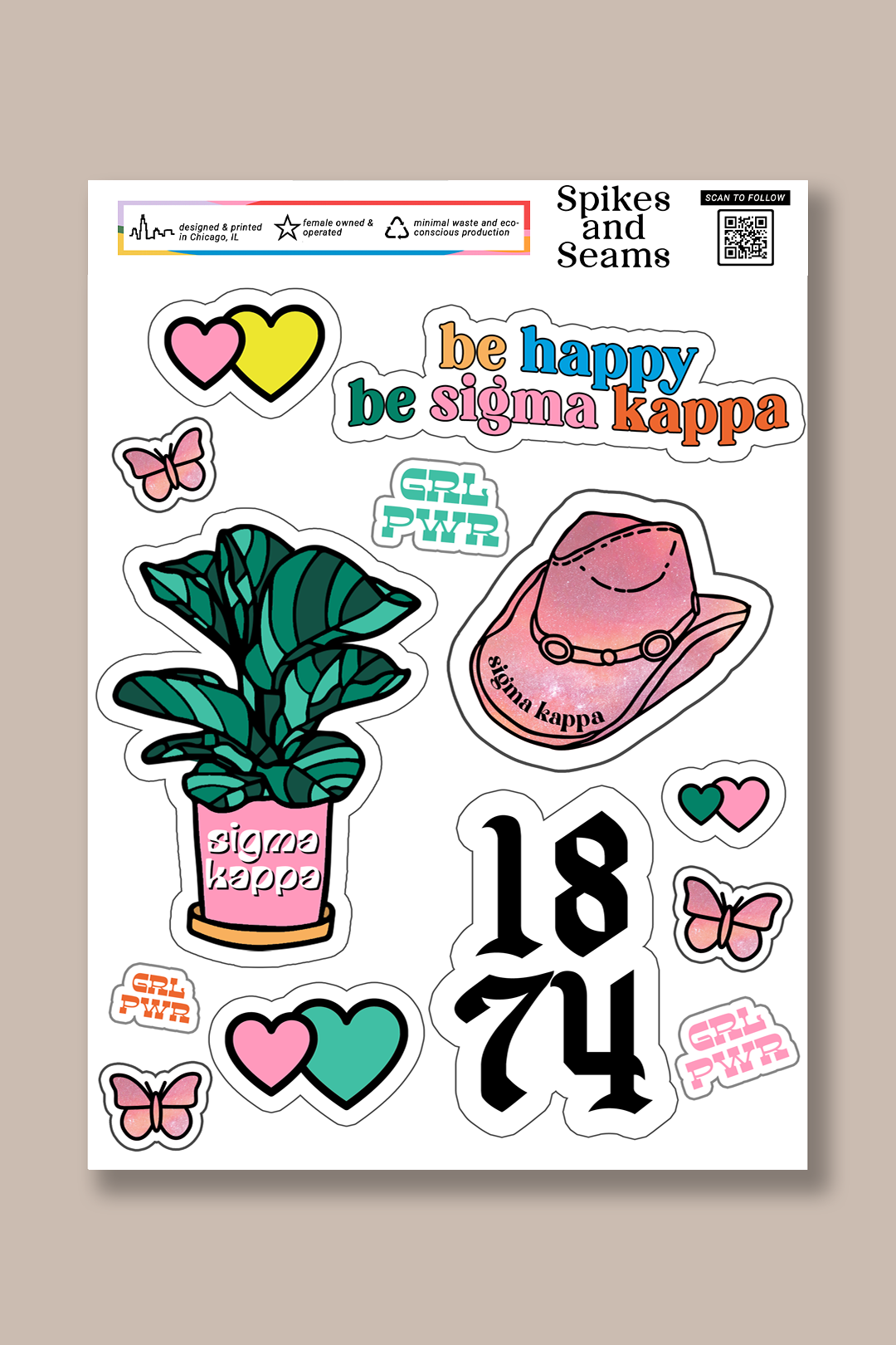 Sticker Sheet #9 - Sigma Kappa
