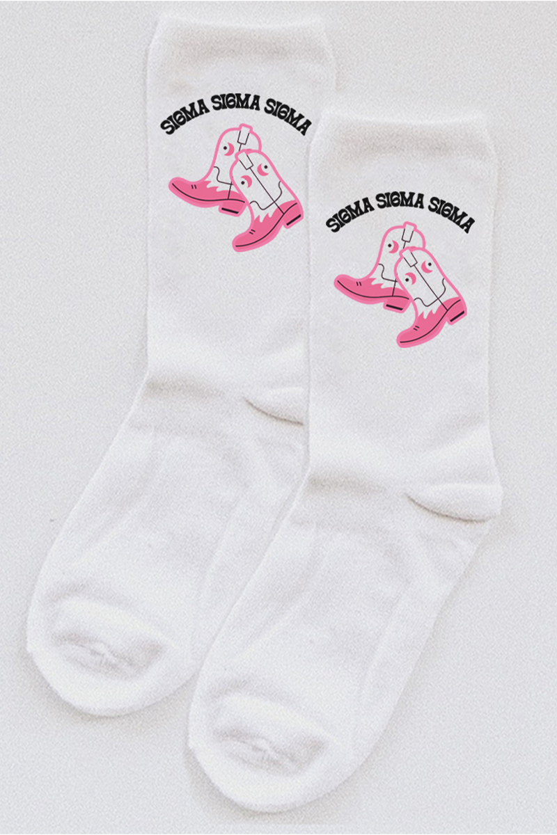 Cowboy Boots socks - Sigma Sigma Sigma