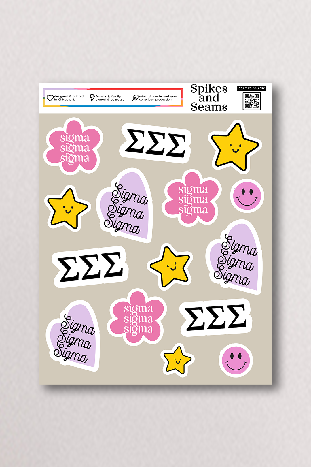 Sticker Sheet #16 - Tri Sigma