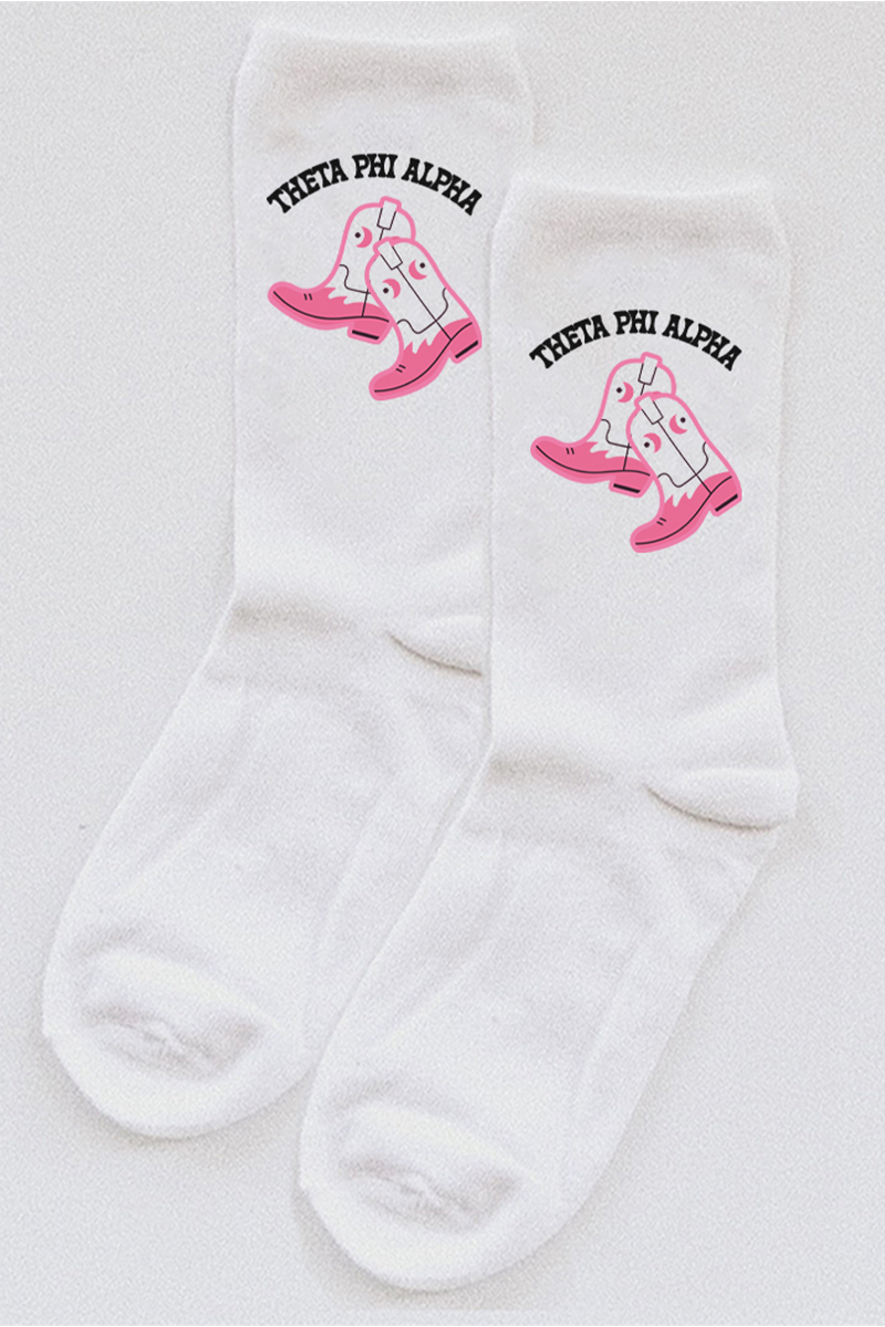 Cowboy Boots socks - Theta Phi Alpha