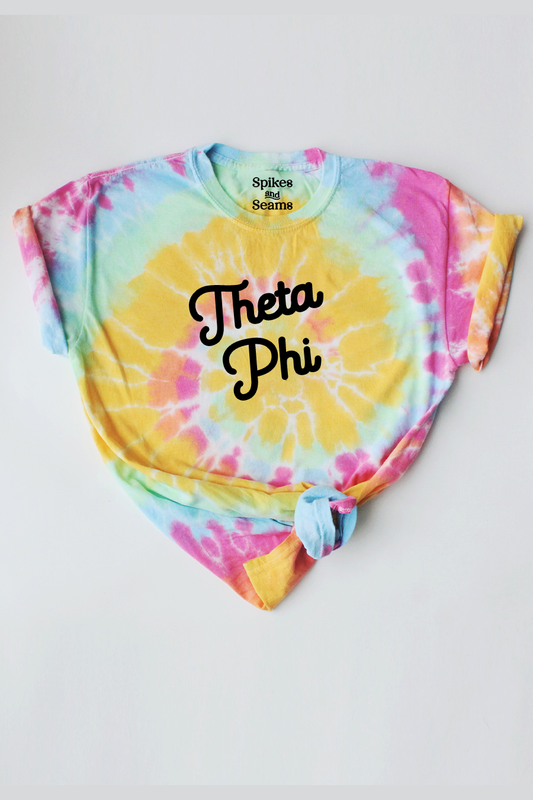 Tie Dye script tee - Theta Phi