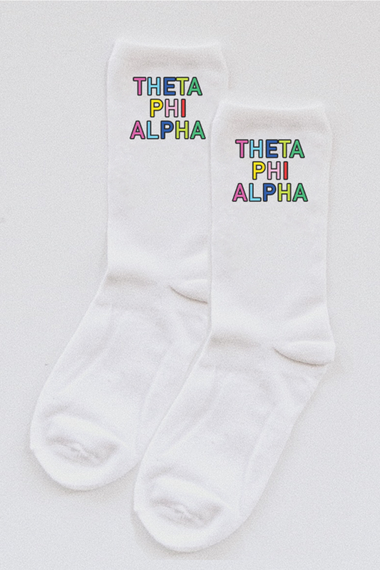 Colorful socks - Theta Phi Alpha
