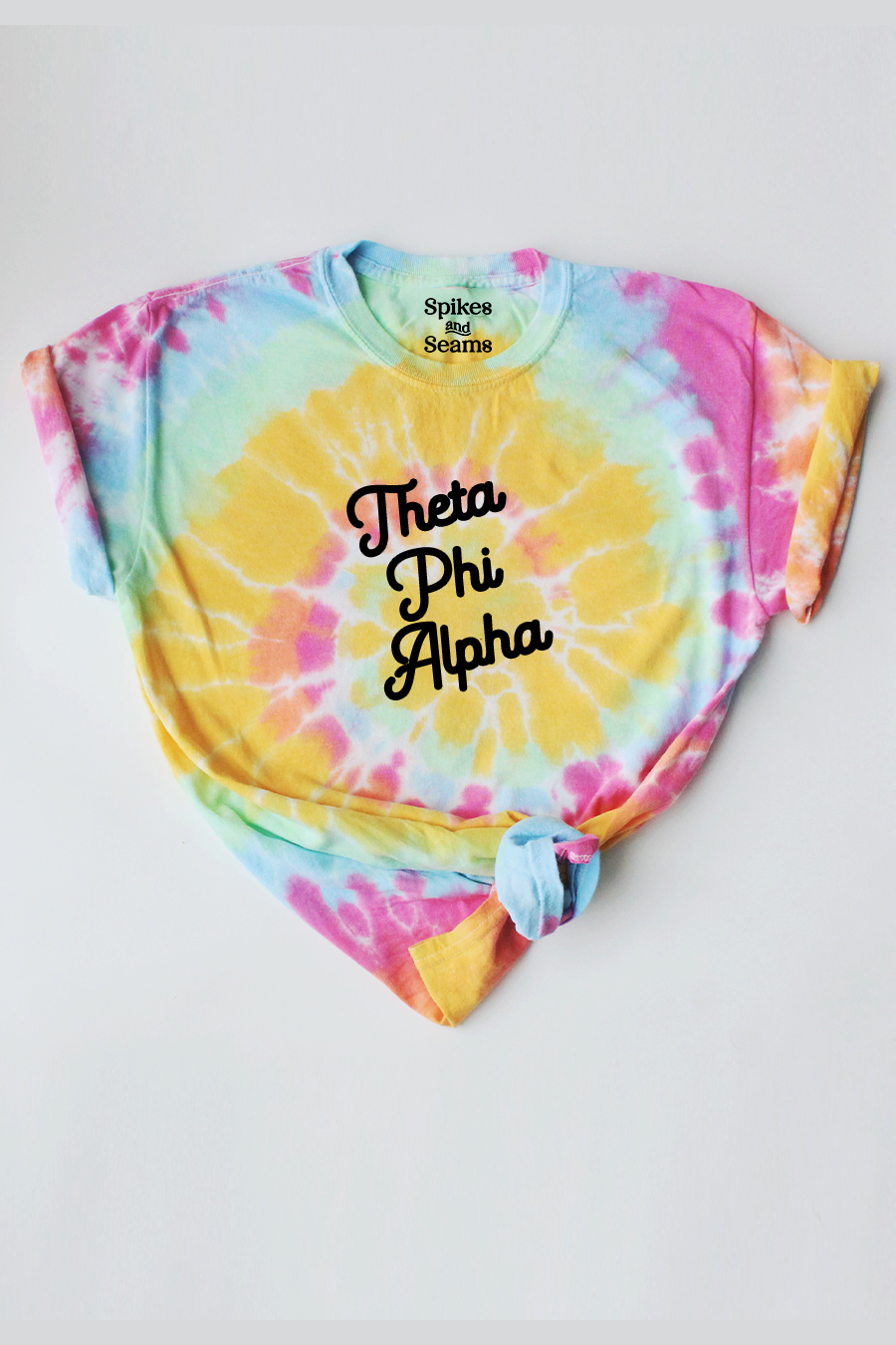Tie Dye script tee - Theta Phi Alpha