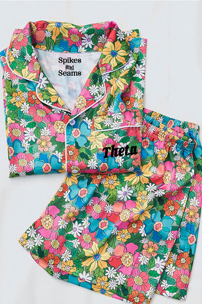 Block Font Flowerland Pajamas