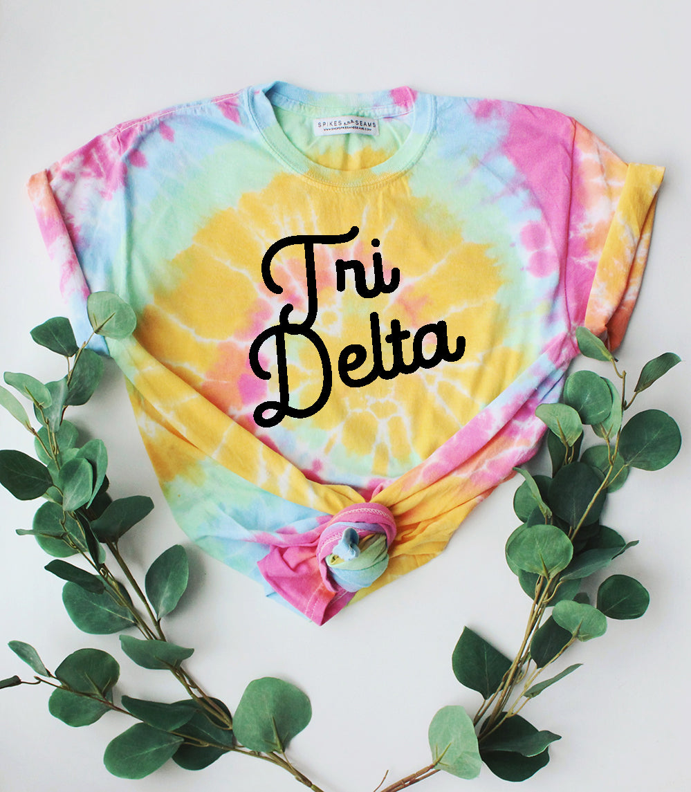 Tie Dye Script Tee