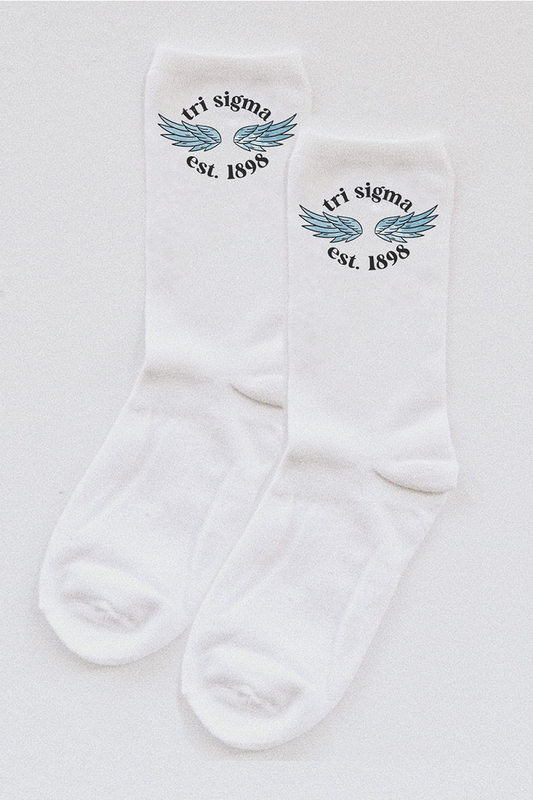 Angel Wing socks - Tri Sigma