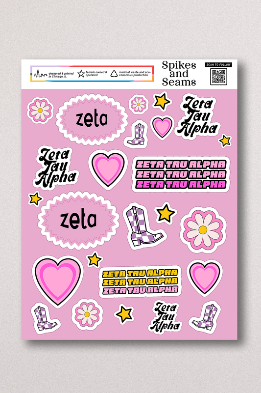 Sticker Sheet #12 - Zeta Tau Alpha