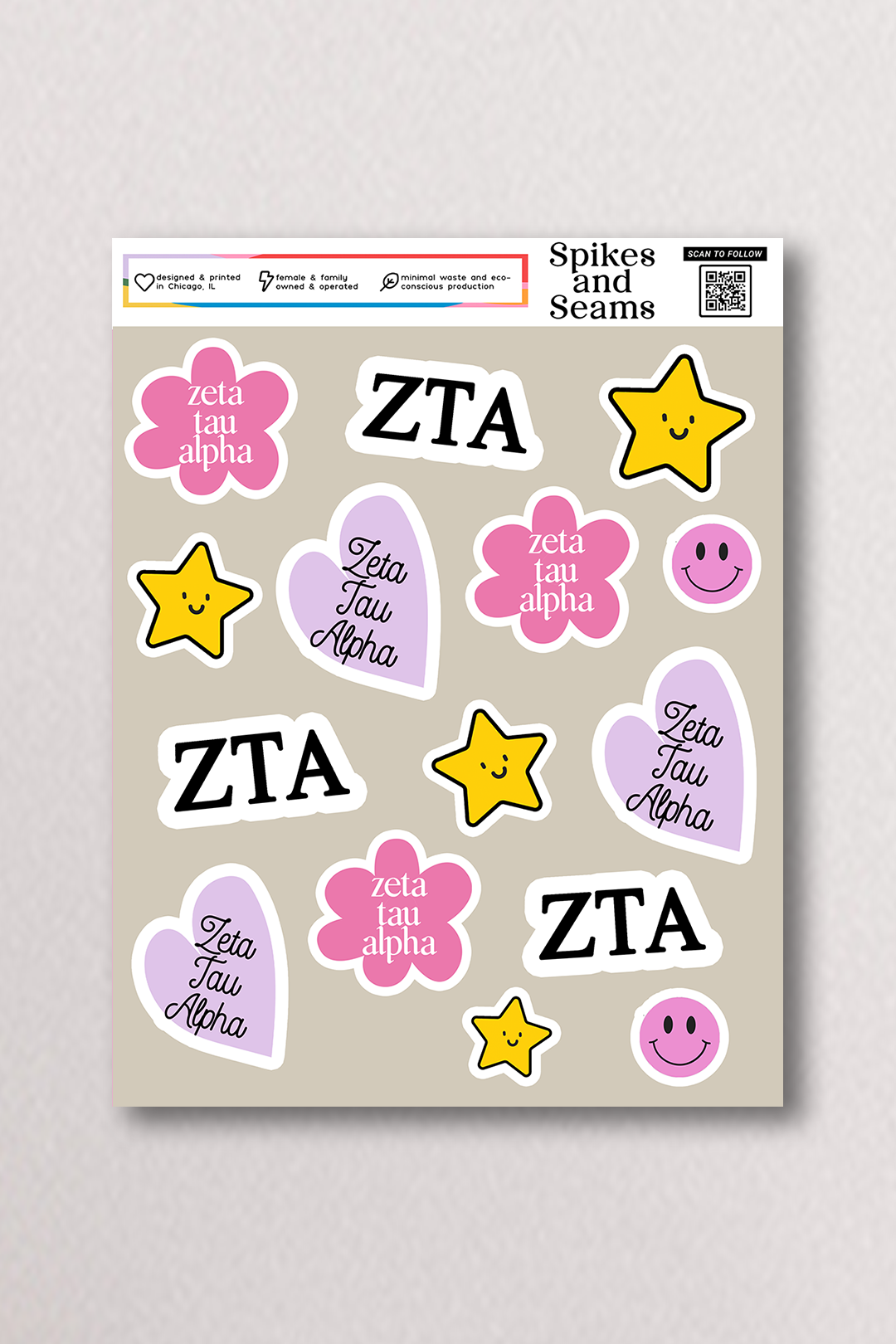 Sticker Sheet #16 - Zeta Tau Alpha