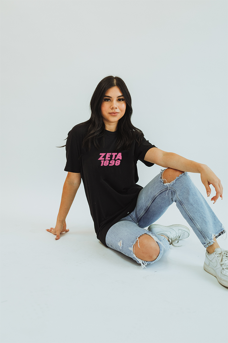 Pink text tee - Zeta