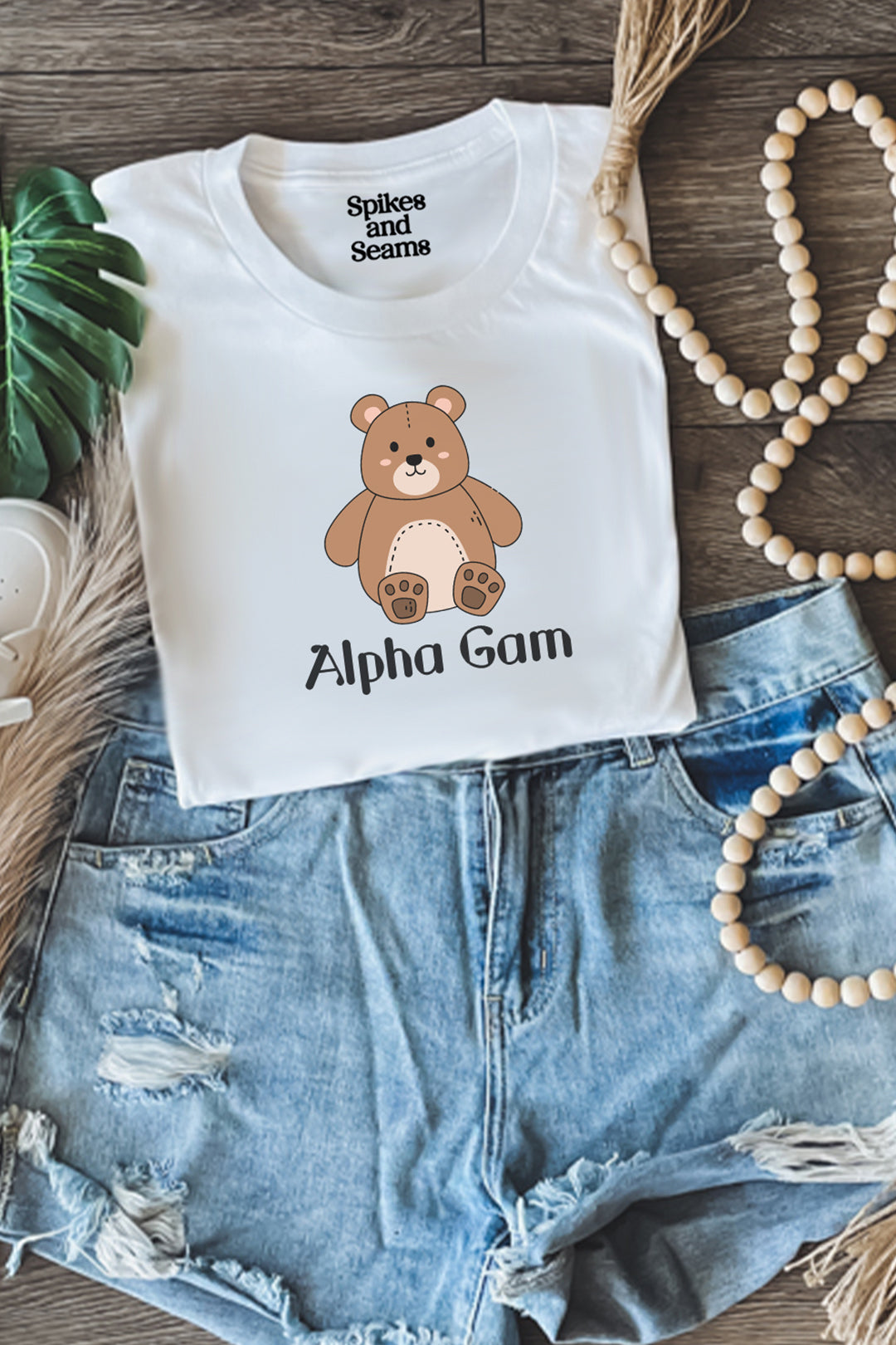Teddy Bear tee - Alpha Gam - Spikes and Seams Greek